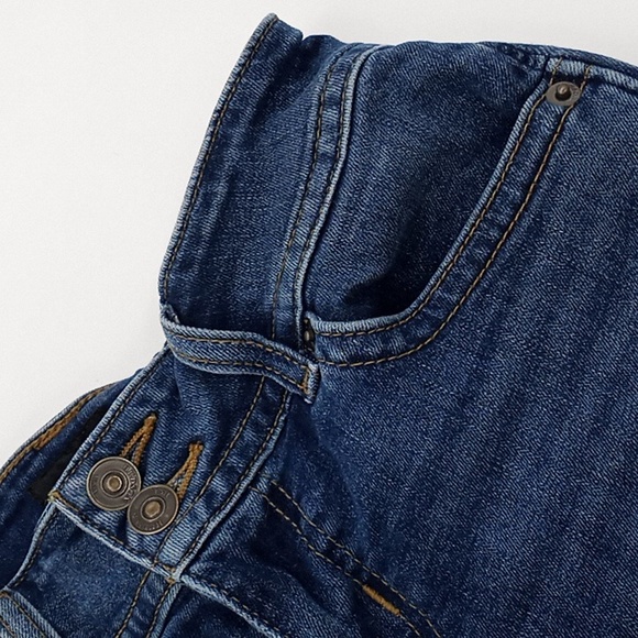 Hudson Ruby Mid-Thigh Cuffed Button Flap Pocket Denim Jean Shorts 25 - Picture 3 of 14